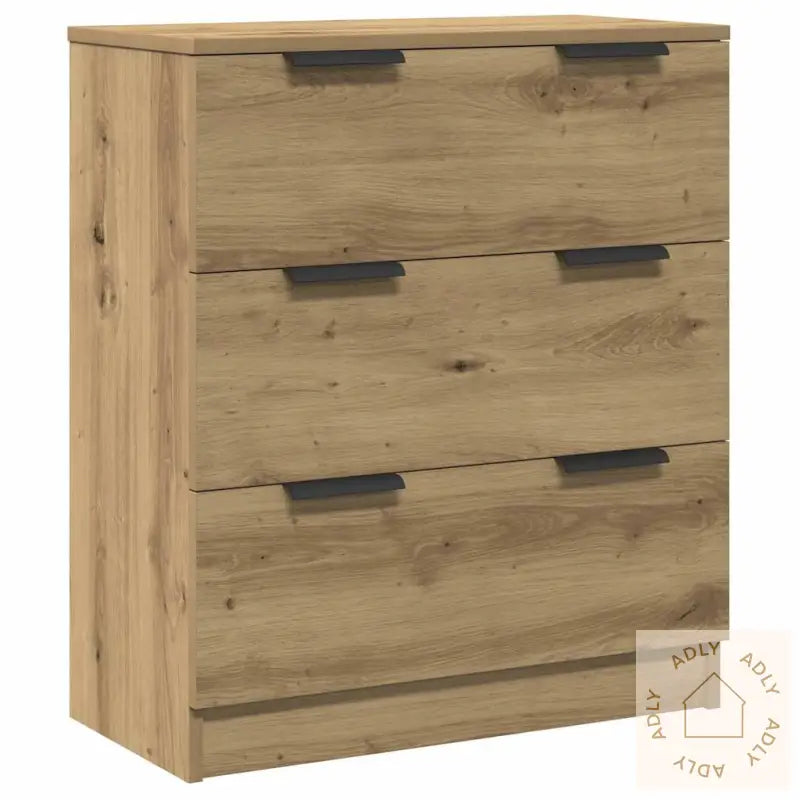 Skjenker 3 Stk Brun Eik 60X30X70 Cm Konstruert Tre