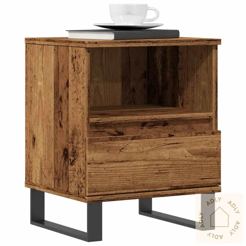 Nattbord 2 Stk Gammelt Tre 40X35X50 Cm Konstruert Tre