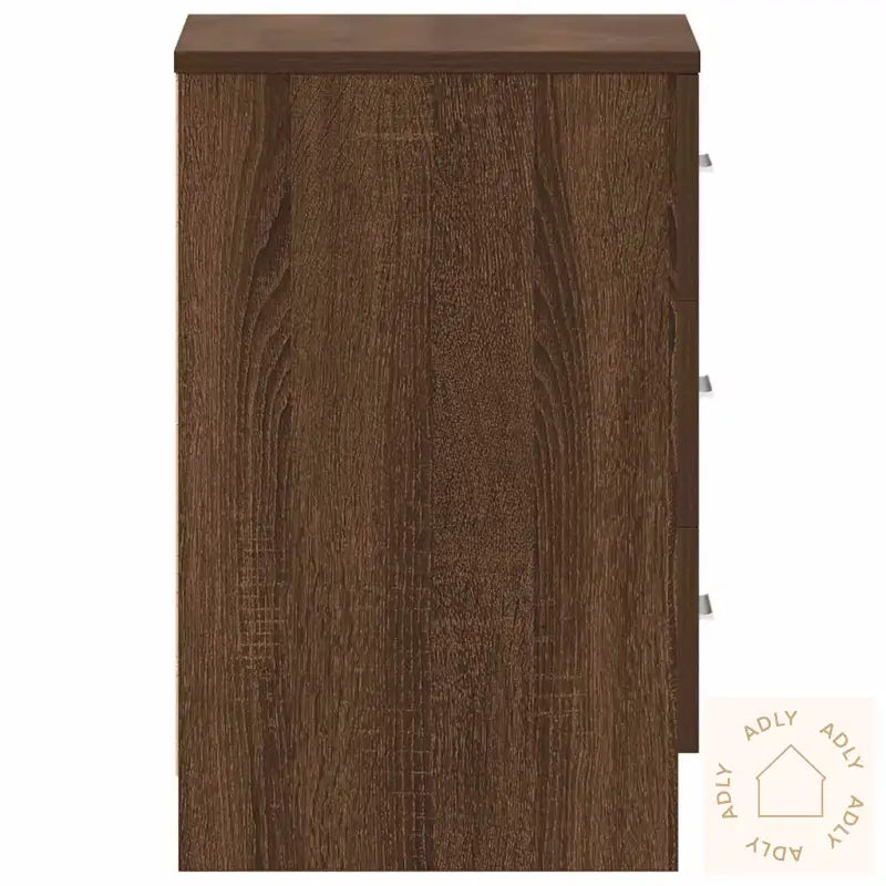 Nattbord 2 Stk Brun Eik 38X35X56 Cm Konstruert Tre