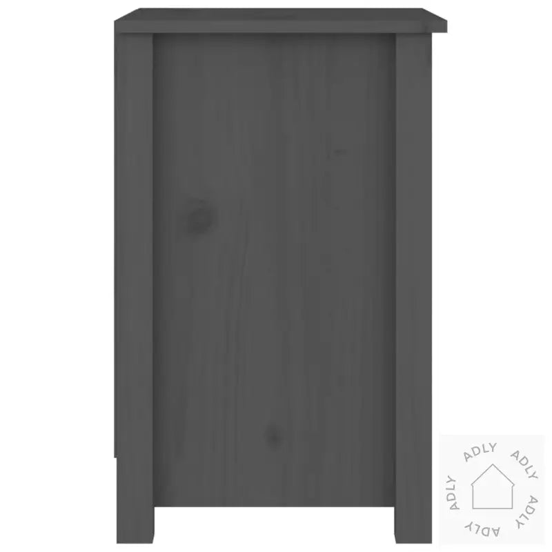 Nattbord 2 Stk Grå 40X35X55 Cm Heltre Furu