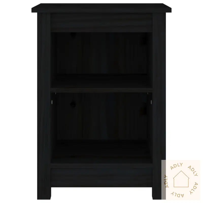Nattbord 2 Stk Svart 40X35X55 Heltre Furu