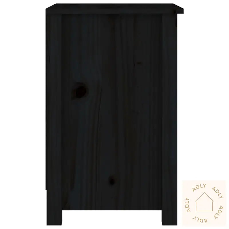 Nattbord 2 Stk Svart 40X35X55 Heltre Furu