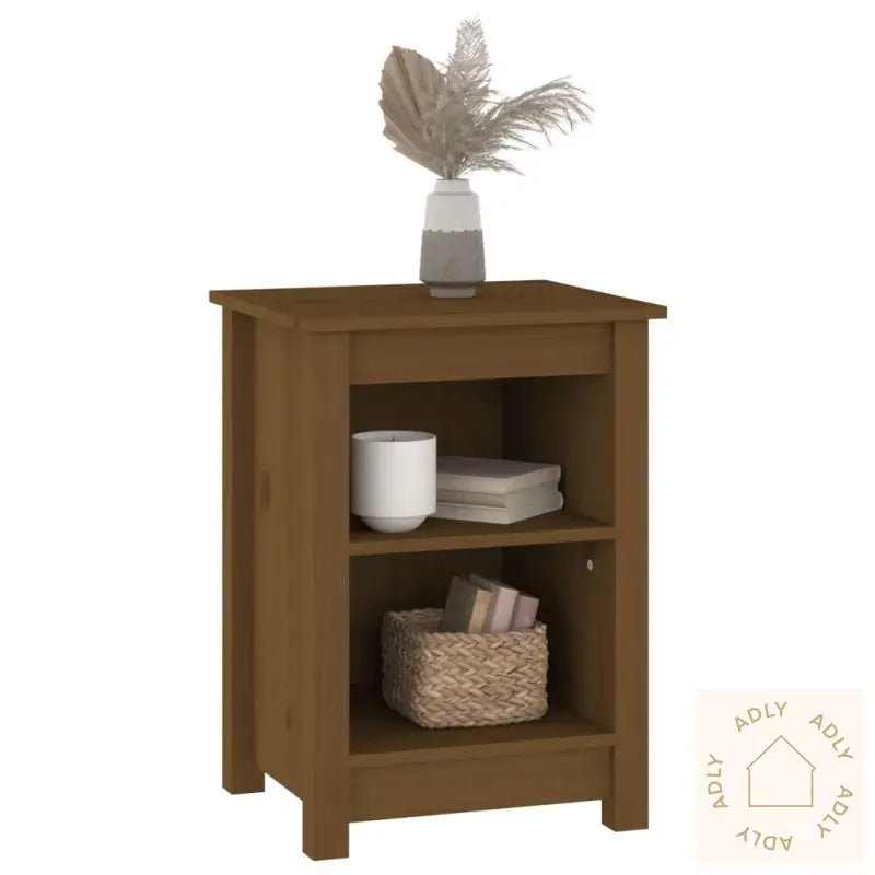 Nattbord 2 Stk Honningbrun 40X35X55 Cm Heltre Furu