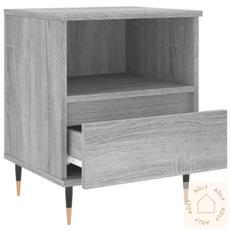 Nattbord 2 Stk Grå Sonoma 40X35X50 Cm Konstruert Tre