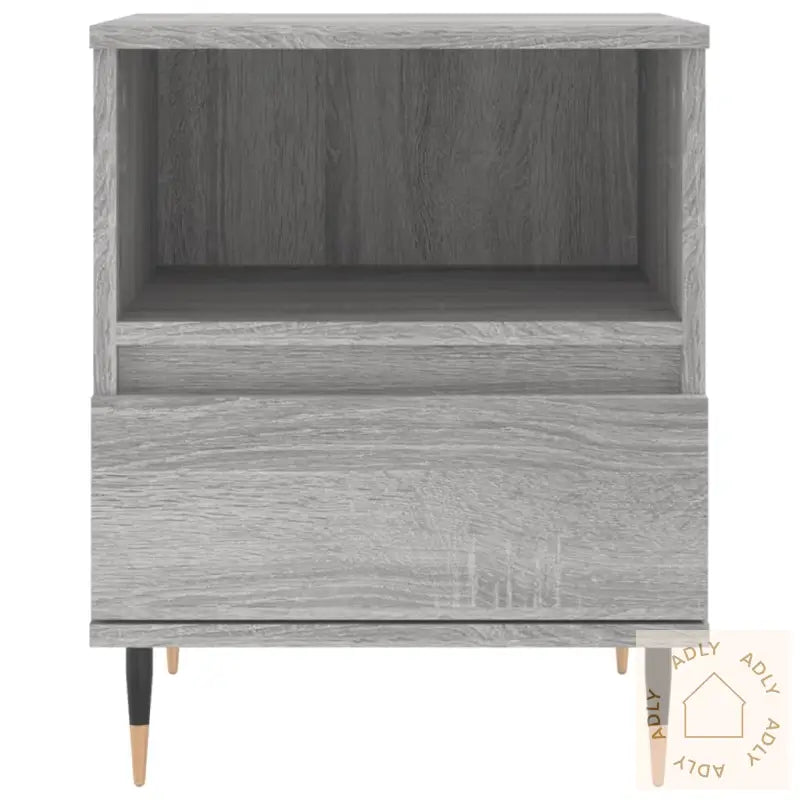 Nattbord 2 Stk Grå Sonoma 40X35X50 Cm Konstruert Tre