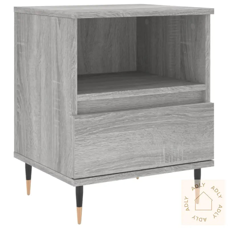 Nattbord 2 Stk Grå Sonoma 40X35X50 Cm Konstruert Tre