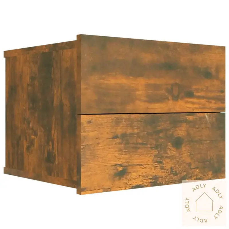 Nattbord 2 Stk Røkt Eik 40X30X30 Cm Konstruert Tre