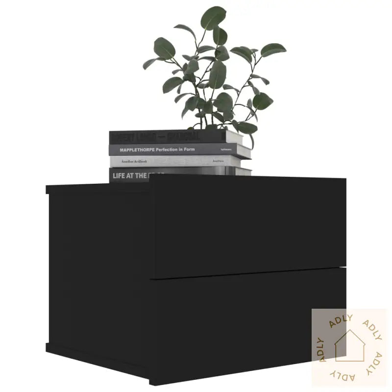 Nattbord 2 Stk Svart 40X30X30 Cm Konstruert Tre