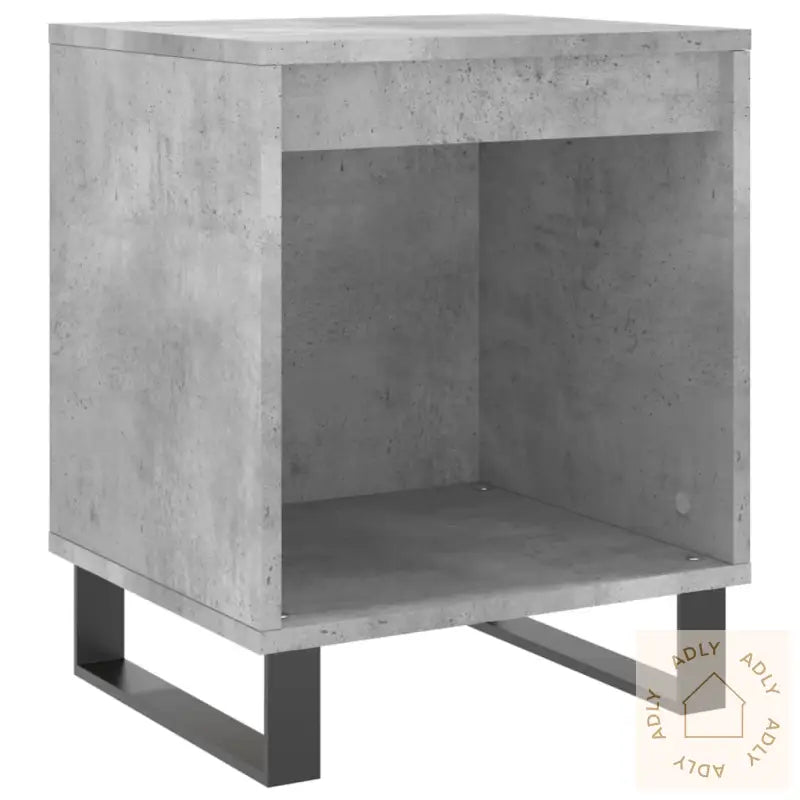 Nattbord 2 Stk Betonggrå 40X35X50 Cm Konstruert Tre