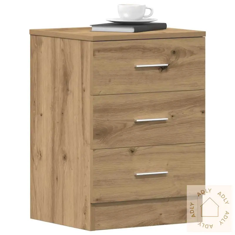 Nattbord 2 Stk Artisan Eik 38X35X55 Cm Konstruert Tre