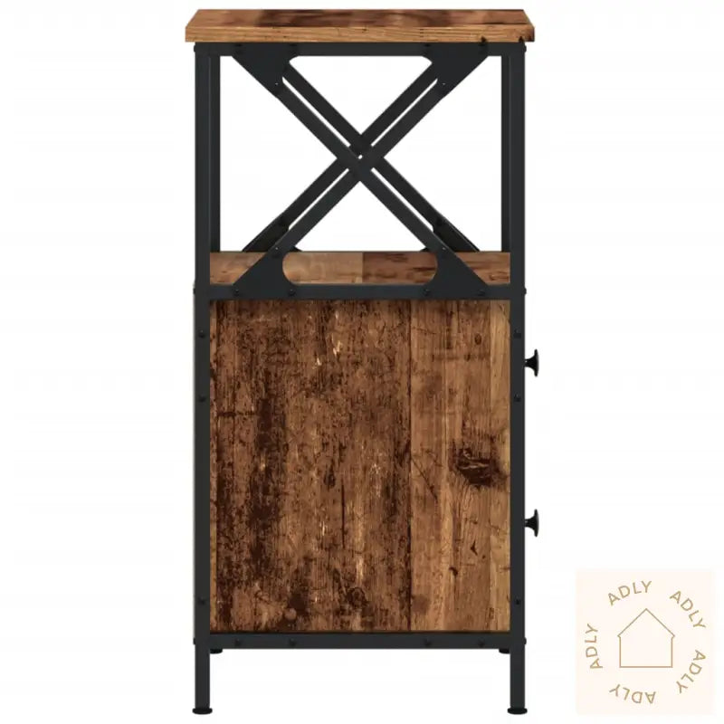 Nattbord 2 Stk Gammelt Tre 34X35,5X70 Cm Konstruert Tre