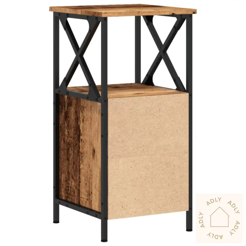 Nattbord 2 Stk Gammelt Tre 34X35,5X70 Cm Konstruert Tre