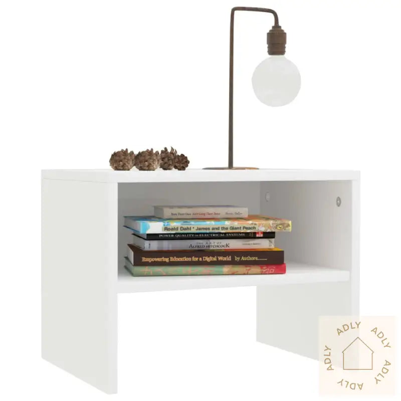 Nattbord 2 Stk Hvit 40X30X30 Cm Konstruert Tre