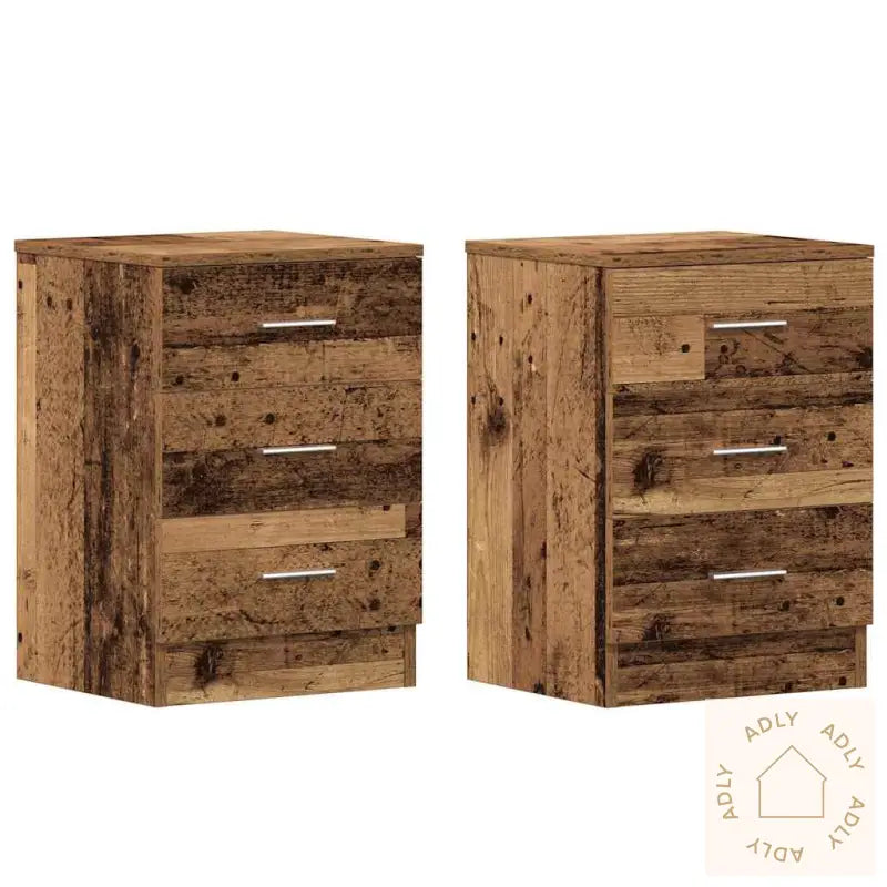 Nattbord 2 Stk Gammelt Tre 38X35X55 Cm Konstruert Tre