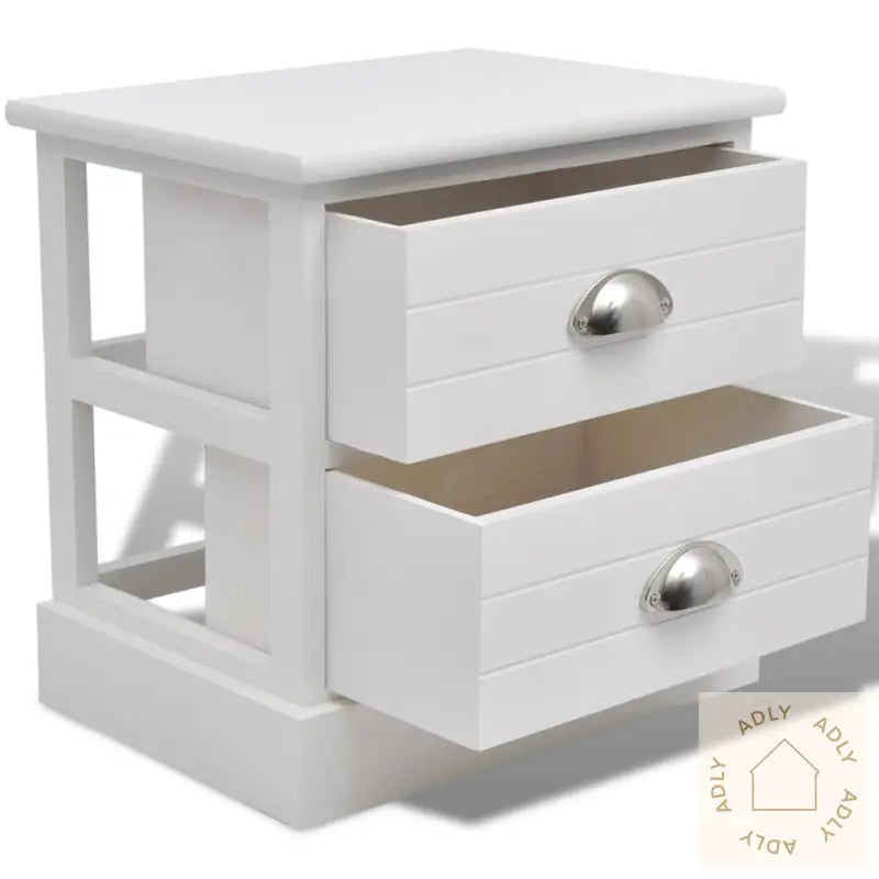 Franske Nattbord 2 Stk Hvit