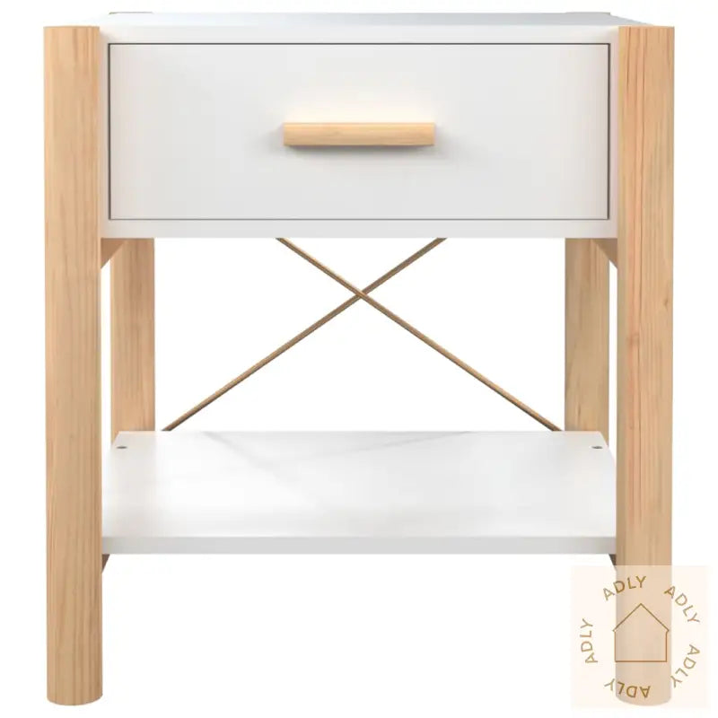 Nattbord 2 Stk Hvit 42X38X45 Cm Konstruert Tre