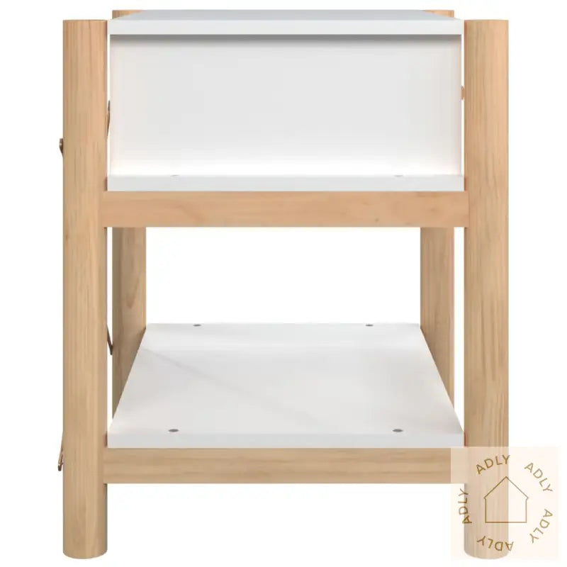 Nattbord 2 Stk Hvit 42X38X45 Cm Konstruert Tre