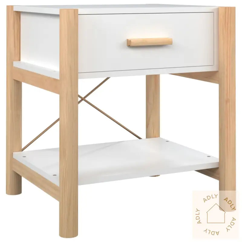 Nattbord 2 Stk Hvit 42X38X45 Cm Konstruert Tre