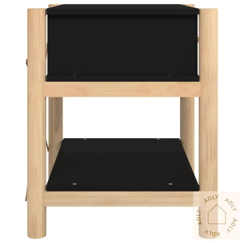 Nattbord 2 Stk Svart 42X38X45 Cm Konstruert Tre