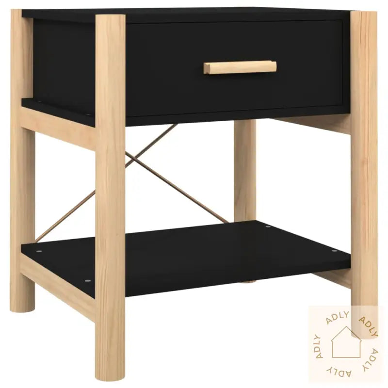 Nattbord 2 Stk Svart 42X38X45 Cm Konstruert Tre