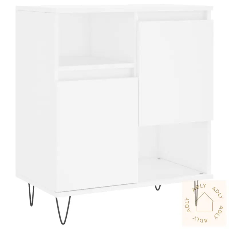 Skjenker 2 Stk Hvit Konstruert Tre