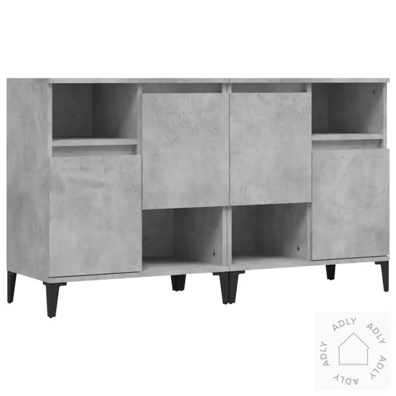 Skjenker 2 Stk Betonggrå 60X35X70 Cm Konstruert Tre
