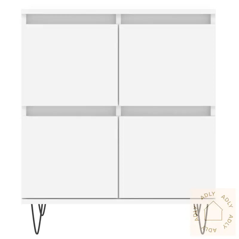 Skjenker 2 Stk Hvit Konstruert Tre