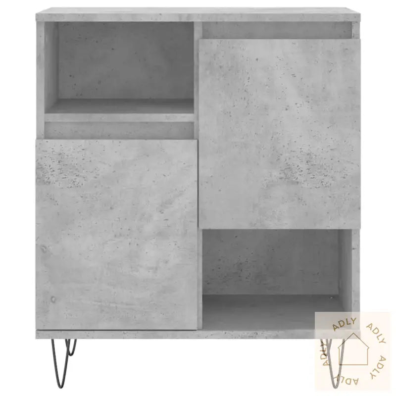 Skjenker 2 Stk Betonggrå Konstruert Tre