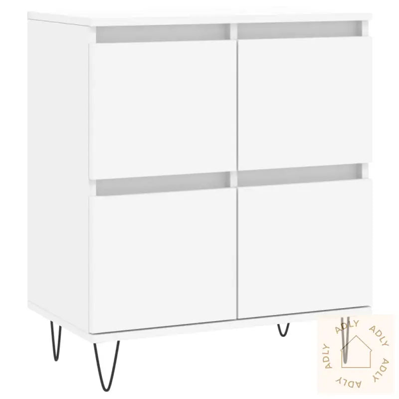 Skjenker 2 Stk Hvit Konstruert Tre