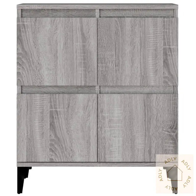 Skjenker 3 Stk Grå Sonoma 60X35X70 Cm Konstruert Tre