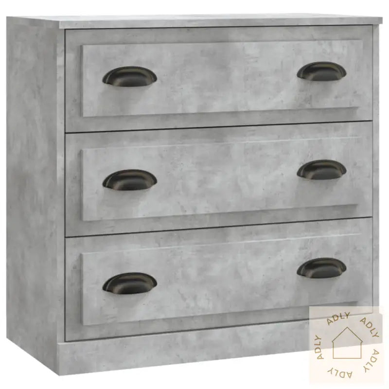 Skjenker 2 Stk Betonggrå Konstruert Tre