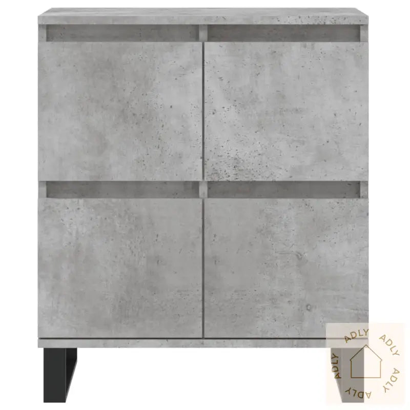 Skjenker 3 Stk Betonggrå Konstruert Tre