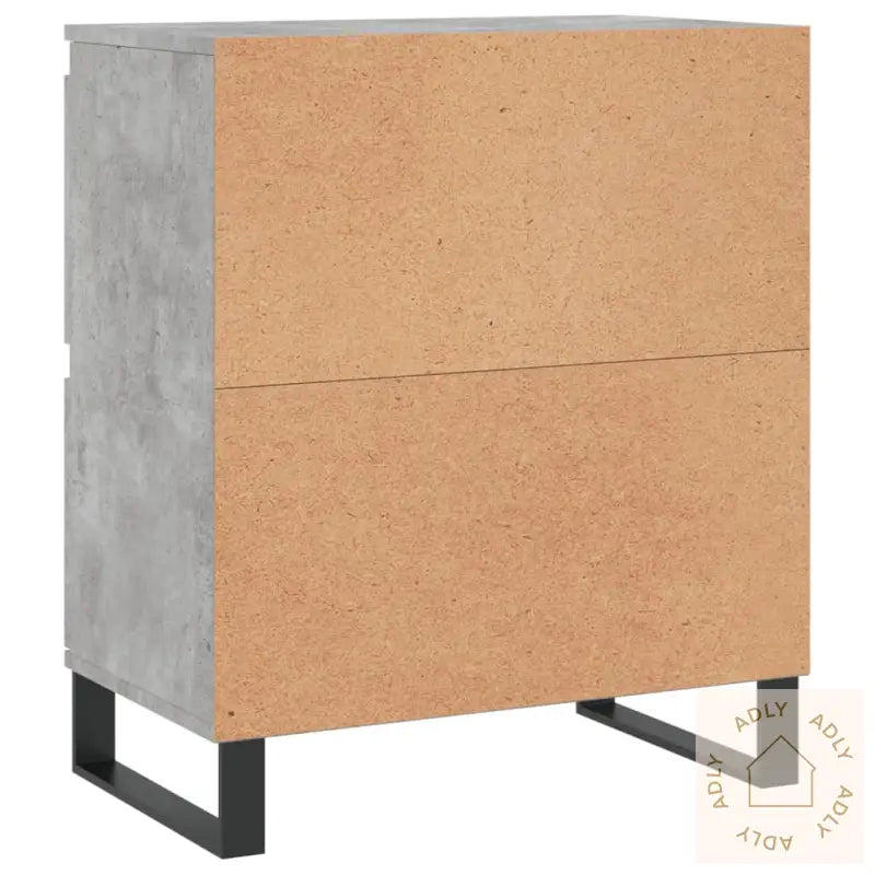 Skjenker 2 Stk Betonggrå Konstruert Tre