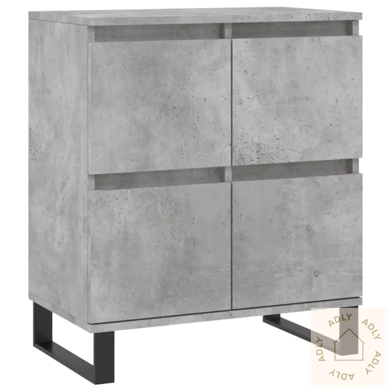 Skjenker 2 Stk Betonggrå Konstruert Tre