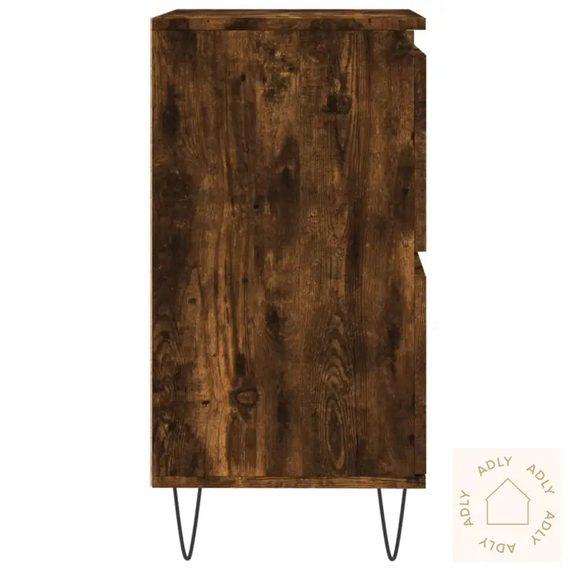 Skjenker 3 Stk Røkt Eik Konstruert Tre