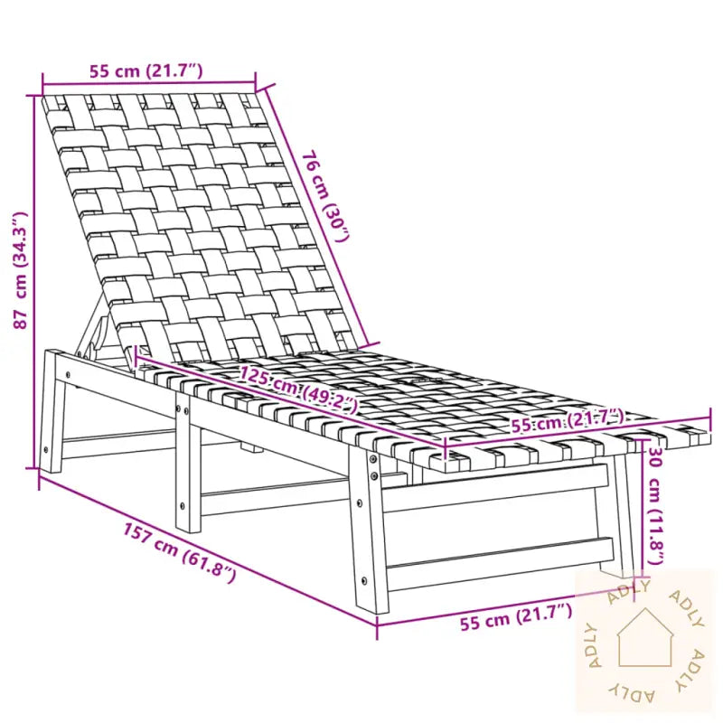 Solsenger 2 Stk Med Bord Svart Heltre Akasie