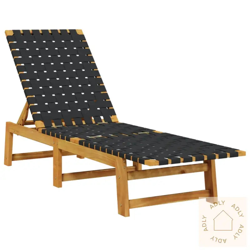 Solsenger 2 Stk Med Bord Svart Heltre Akasie
