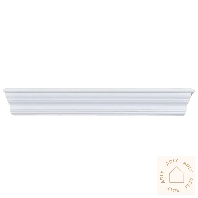 Hvitt dekorativt moldings ovalt design for klassiske vegghyller i barokkstil til møbler til hjemmet