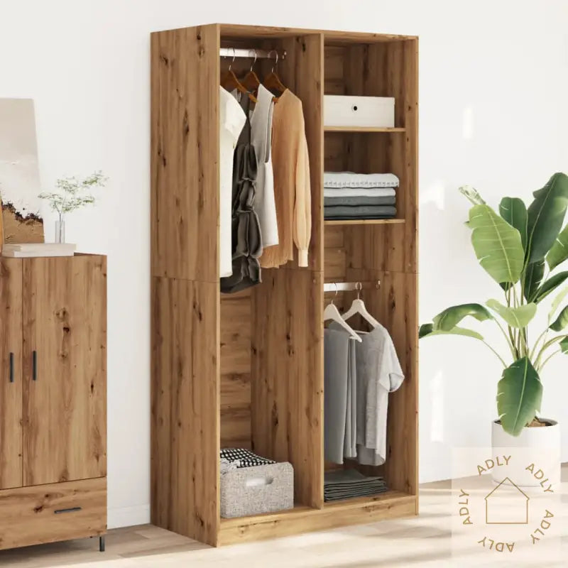 Garderobe Artisan Eik 100X50X200 Cm Konstruert Tre