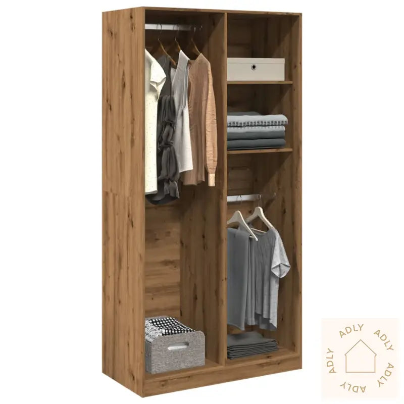 Garderobe Artisan Eik 100X50X200 Cm Konstruert Tre