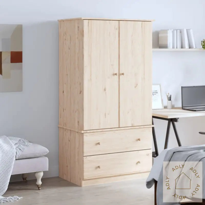 Garderobe Alta 90X55X170 Cm Heltre Furu