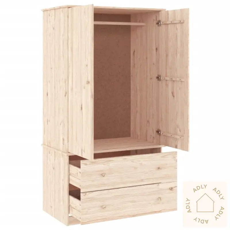 Garderobe Alta 90X55X170 Cm Heltre Furu