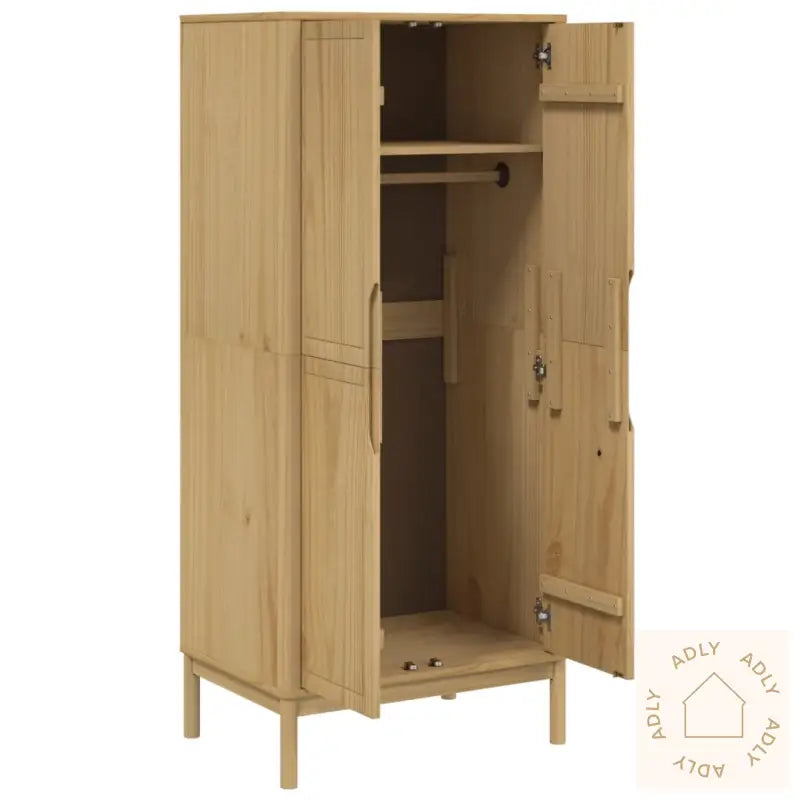 Garderobe Floro Voksbrun 77X53X171 Cm Heltre Furu
