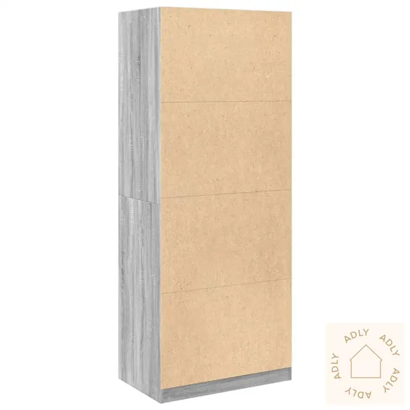Garderobe Grå Sonoma 80X50X200 Cm Konstruert Tre
