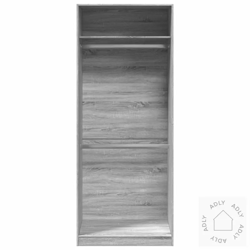 Garderobe Grå Sonoma 80X50X200 Cm Konstruert Tre