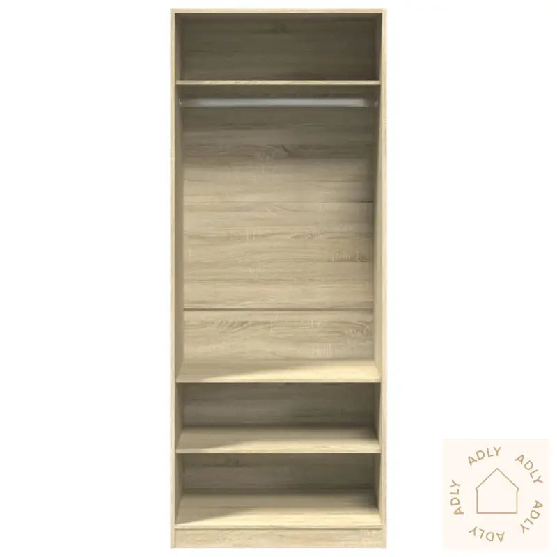 Garderobe Sonoma Eik 80X50X200 Cm Konstruert Tre
