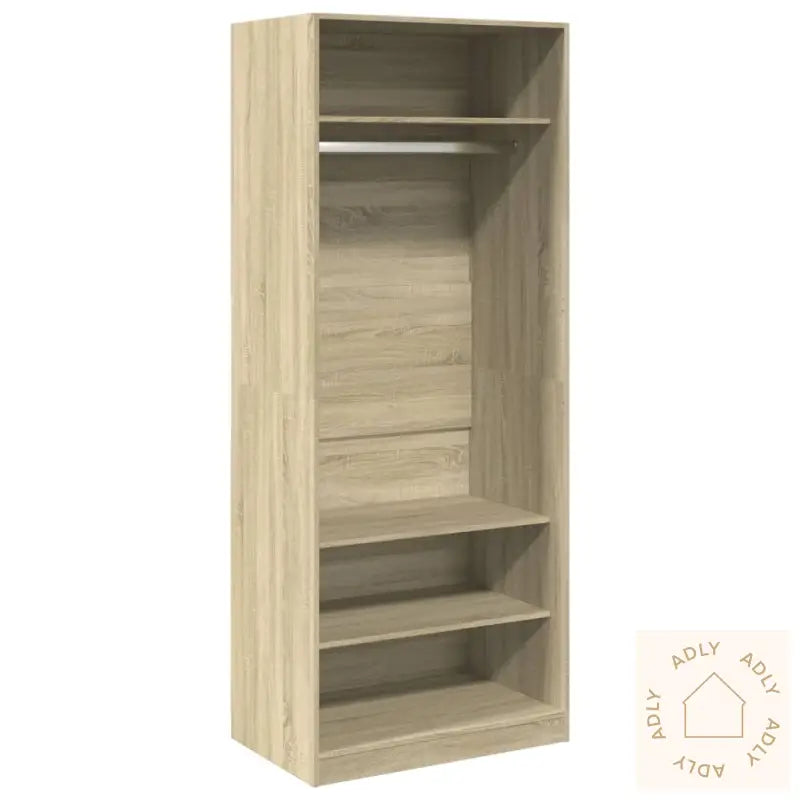 Garderobe Sonoma Eik 80X50X200 Cm Konstruert Tre