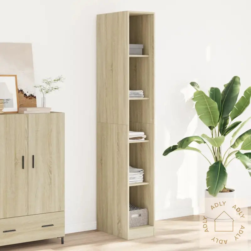 Garderobe Sonoma Eik 30X50X200 Cm Konstruert Tre