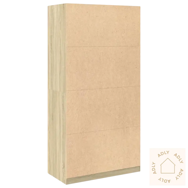 Wooden garderobeskap i Sonoma Eik med stilrent design for hagemøbler og oppbevaring