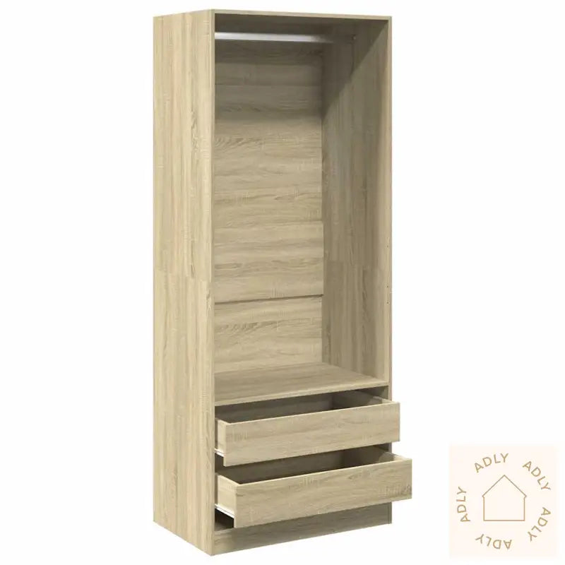 Garderobe Sonoma Eik 80X50X200 Cm Konstruert Tre